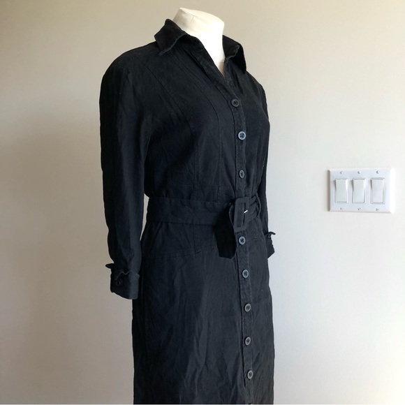Stills Black Linen Safari Style Dress - Picture 3 of 16
